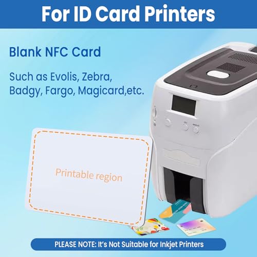 Image of 12pcs NFC Card NTAG215 NFC Tags Printable NFC 215 Cards Blank NFC Key Tags White ISO CR80 Cards Work with TagMo & All NFC-Enabled Devices
