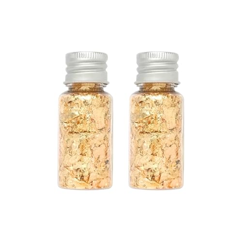 LVYKING Golden Leaf Handcrafted Decorations, Used for Cake Baking and Chocolate Decoration,2PCS,Golden