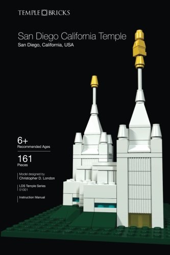 Temple Bricks: San Diego California Temple: Construction Toy Building Instructions (LDS Temple Series)