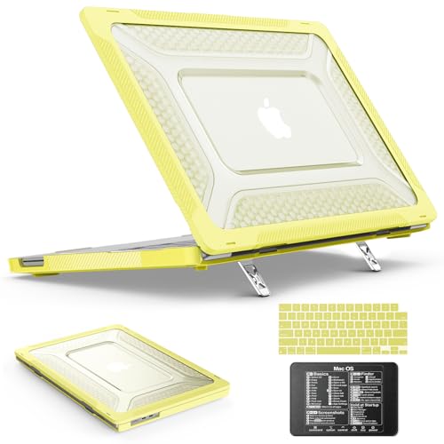SEYMAC stock Case for MacBook Neo (A18 Pro) 2026 13 inch, Shock-Absorbing Protection with Folding Stand &Mouse Pad Case for MacBook Neo (A18 Pro) 2026 13 inch, Yellow