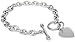Stainless Steel Trendy Cable Chain Bracelet with Heart Charm and Toggle Clasp Closure, High Polished Finished, 7.5