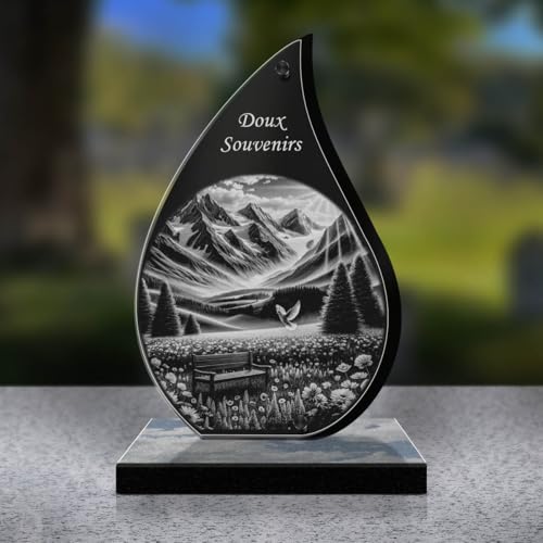 Plaque funéraire gravée au laser ETERNEL en souvenir d'un proche