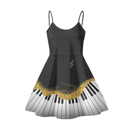 Image of Cozeyat Women Girls Summer Sleeveless Dress Casual Swing Beach Cover Up Knee Length Dresses,Large Size XS-4XL