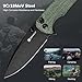 SENCUT Sachse Pocket Knife Folding Knife for EDC, Green Micarta Handle 9Cr18MoV Blade Foldable Knife with Clip, Button Lock Everyday Carry Knife for Men Women Indoor Outdoor Gift S21007-2