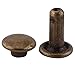 Produktbild Leder Nieten Set, 100 Satz 6 × 8mm Tubular Metall Hohlnieten Kit für Leder Handwerk, Dekoration, DIY, Tasche, Schuhe Reparaturen(Bronze)