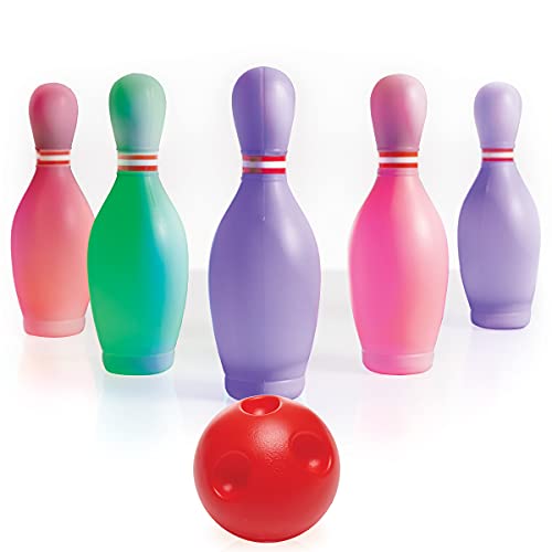 Pro Star Toys Bowling Set for Kids â€“ Glow in The Dark Kids Bowling Set â€“ Includes 6 Pins and Bowling Ball â€“ Indoor and Outdoor LED Bowling Set â€“ Ideal for Kids, Toddlers â€“ Batteries Included