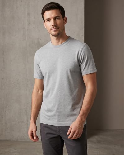 Image of NOBERO 100% Cotton T Shirts for Men Stylish | Regular Fit | Solid T Shirts for Men 180 GSM Combed Cotton | Round Neck Half Sleeve
