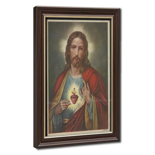 Impression sur toile Sacré-Cœur de Jésus WCYB cadre suspendu 61x91 cm