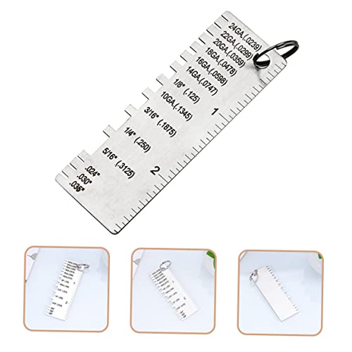 Calibrador de espesor metálico 12 piezas acero inoxidable miniatura 5