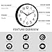 Rohioue Wall Clock Modern 8 Inch Battery Operated Silent Non Ticking Small Analog Clock for Living Room Office Home Bedroom Kitchen Bathroom(Black)