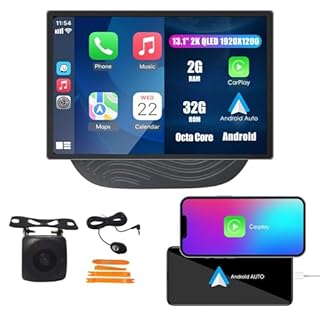 CarPlay Android Auto Navigation Stereo GPS Radio Reverse Camera Display 13.1" QLED Touchscreen Headunit Tablet Pad Media Player for Chevrolet Malibu 2016-2018, if Applicable Octa Core 2G+32G