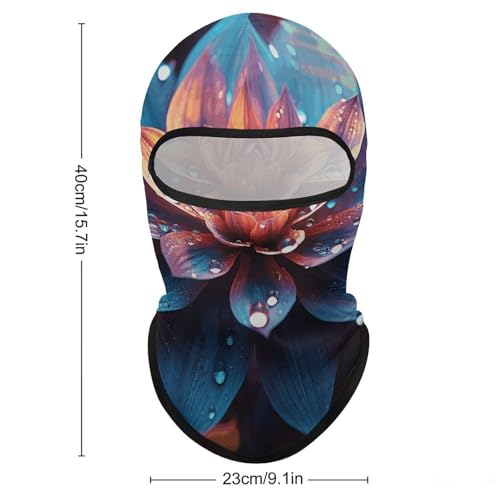 Balaclava con estampado floral colorido para hombre y mujer, máscara facial protectora contra el sol, transpirable, cubre toda la cabeza para senderismo, ciclismo, carrera y conducción miniatura 2