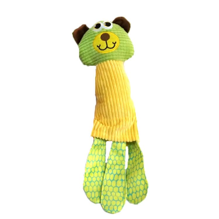 Juguete de peluche de animal de dibujos animados con chirriador, juguete suave para masticar cachorros y perros pequeños, juguete duradero resistente a las mordeduras para entrenamiento y juego