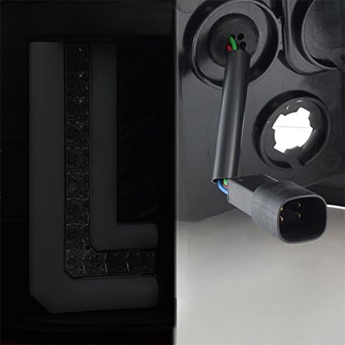 AKKON - For [L-Shape LED Light Tube] 16-18 GMC Sierra 1500 Black Smoked Tail Lights Brake Lamp Assembly Pair