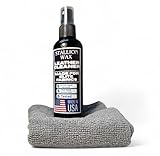 Dark Leather Cleaner Solution – with Microfiber Towel - Made in USA – Quickly Removes Dirt, Stains, and Grime from Black, Brown Furniture, Car Seats, Couches, Handbags for a Smooth Polished Finish