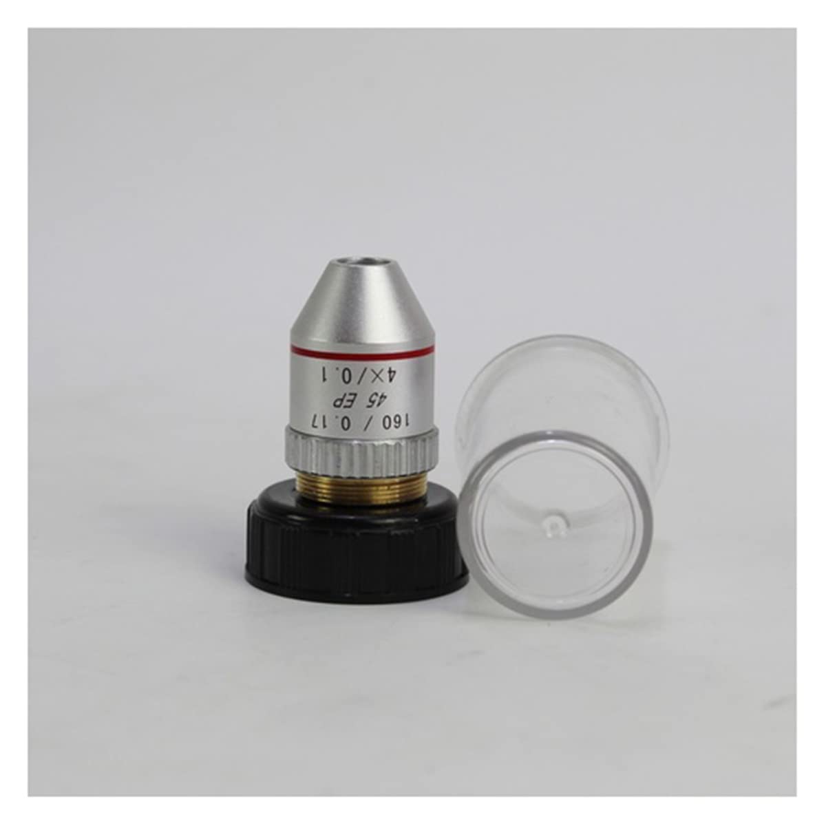 Microscope 4X 10X 40X 100X 160/0.17 for Biological Microscope Achromatic Objective Lens(4X)