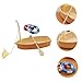 Viodmss 2 Sets Swimming Ring Miniature Boat Life Ring Oars Canoe Boat Cruise Toy Plastic Sailboat Household