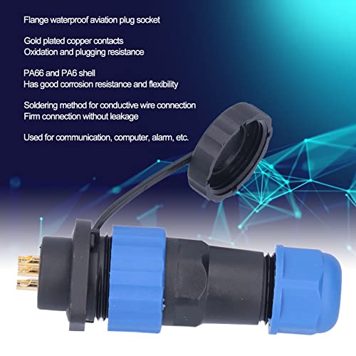 Socket Aviation Plug,Waterproof Aviation Connector Ip68 Plug Socket Flange Aviation Power Industrial Adapter Ac380V Sp20(3 Cores (380V 25A)) #TOP4