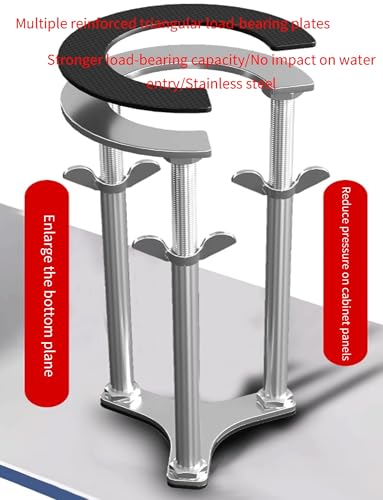 Support de lavabo encastrable cuisine réglable en acier inoxydable solide - 5