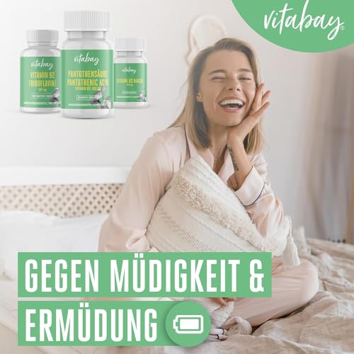 Vitamin B5 Pantothensäure 500 mg Kapseln von Vitabay, 100 vegane Kapseln