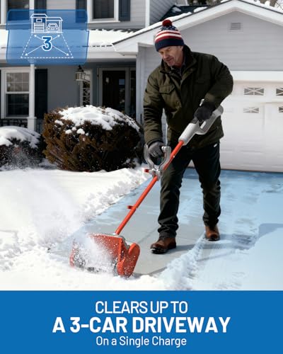 Litheli Cordless Snow Shovel, 13-Inch Battery-Powered Snow Blower with 4.0Ah Battery, Easy to Use Snow Thrower for Driveways, Sidewalks, Decks & Patios - Image 4