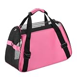 Hundetasche Netzgewebe Atmungsaktiv Katzentransportbox Faltbar Hundetragetasche Waschbar Matte Kleintiertasche Einstellbar Schultergurt Katzentasche Abnehmbar Transporttasche Hunde Katzen Welpen