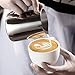 CAMKYDE Stainless Steel Milk Frothing Pitcher 12 oz, Espresso Steaming Pitcher with Decorating Pen for Espresso Machines, Cappuccino, Latte Art (Silver)
