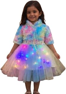 Kid Girls Wollden Frock Clothing with Lights| Comfortable, Breathable, Lightweight, Skin Friendly|SL_170 Price In India