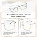 Dollger Blue Light Blocking Glasses women Non prescription Fashion Glasses Retro Metal Square Eyeglasses Frame Silver