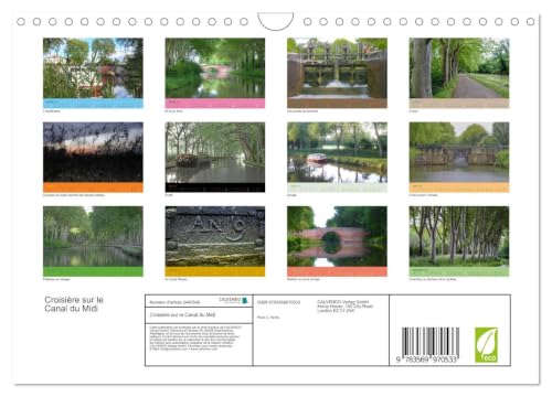 Croisière sur le Canal du Midi (Calendrier mural 2027 DIN A4 vertical), CALVENDO calendrier mensuel: Découvrez une partie du Canal du Midi à travers ces quelques regards. – vue 2