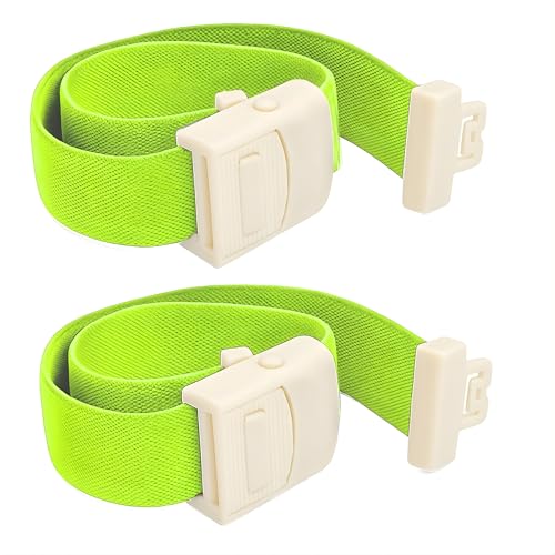 HCG Health Cure Generation Medical Elastic Tourniquet with Quick Release Buckle | Reusable, Latex-Free, First Aid & Phlebotomy Band for Clinics, Hospitals, Home Use – Green (Pack of 2)