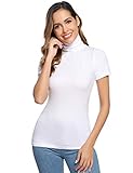 【Gutes Tragegefühl】Weiche Stretch Rollishirt aus Jersey Qualität, nicht zu dick und nicht zu dünn, sind angenehm weich auf der Haut und von guter Paßform.Die Rollis sind praktisch für Sommer und Winter
