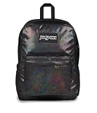 JanSport Mochila Superbreak Plus FX – Bolsa para trabalho, viagem ou laptop com bolso para garrafa de água – Oil Slick Black, Oil Slick Black, One Size, Mochila Superbreak Plus Fx