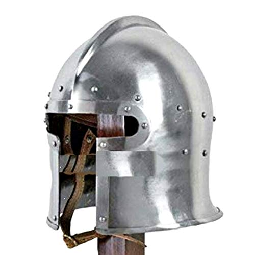 Thor Brand Casco de combate de combate medieval funcional de acero SCA LARP, rústico, vintage, decoración del hogar, regalos
