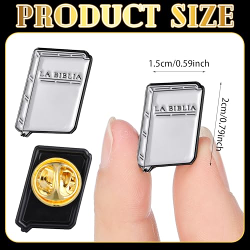 Image of Landical Christian Enamel Pin Gift Bulk, Holy Bible Scripture Square Lapel Pins for Suit Jacket Jesus Back to School Religious Party Supplies Women Men Badge Bagpacks