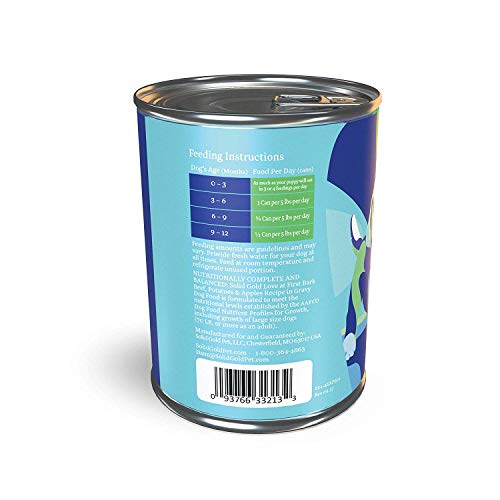 Solid Gold Wet Puppy Food - Made with Real Natural Beef for Puppies- Love at First Bark Grain Free Canned Dog Food for Gut Health, Immune Support and Soft Skin & Coat