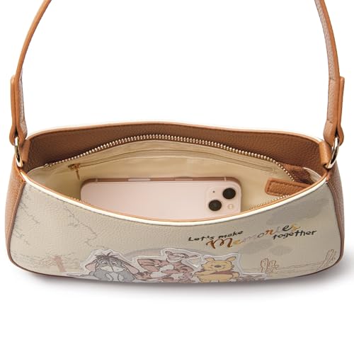 The Bradford Exchange Disney Winnie The Pooh Women's Cream Faux Leather Petite Handbag Adorned With Disney Art (Multicolor)3