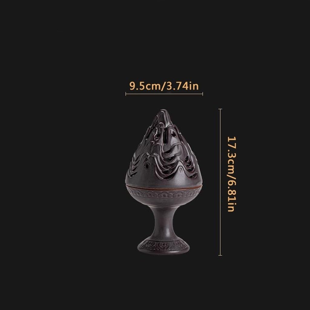 Incensario Cascada Quemador de incienso, quemador de cono de incienso de cerámica hecho a mano, incensario de porcelana adecuado for incienso de bobina/torre, for meditación de yoga de oficina en casa