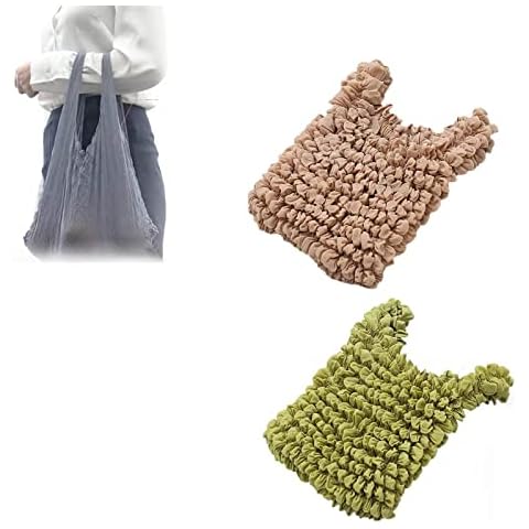 DAOKE Magic Stretch Bag Pleated Bag, Eco-Friendly Reusable Shopping Bags, Telescopic Bag Large-Capacity Multi-Purpose Bag, Fruit and Veggie Lightweight Strong Shopping Bag Cover