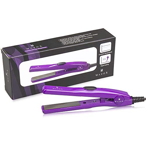 2nd Generation Professional Travel Size 0.5 inch Mini Flat Iron Tourmaline Ceramic Hair Straightener