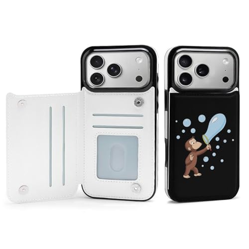 手帳型 おさるのジョージ (3) 対応 iPhone 17 Pro Max ケース カード収納 スマホケース 財布型 携帯ケース 軽量 全面保護 スタンド機能 おしゃれ お祝いギフト