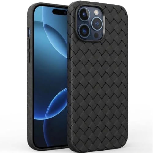 Coque antichoc iPhone 14 Pro Max tressée TPU souple et antidérapante avec bord surélevé