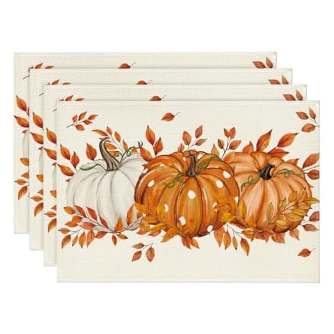 Artoid Mode Autumn Polka Dot Placemats Set Cover