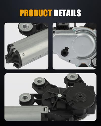 Image of ROADFAR Rear Windshield Wiper Motor Replacement for 2004-2010 for for 7L0955712C,7L0955712A 7L0955712B,95562808004 Wiper Motor 4 Pins