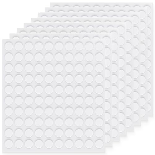 NJCXOLA 400 Klettpunkte Selbstklebend,20mm Weiß klettpunkte Punkte,Klettverschluss Selbstklebend Rund,Self Adhesive Klettband Klettstreifen für Schule Lernmaterial,Weihnachtskarten, Klettmappen