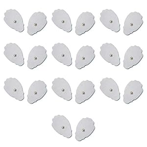 Pelvifine Hand Shape Conductive Electrodes Pads Use For TENS/EMS Unit, Set of 20 Pcs (10 Pairs),Size 2.95 * 1.77inches…