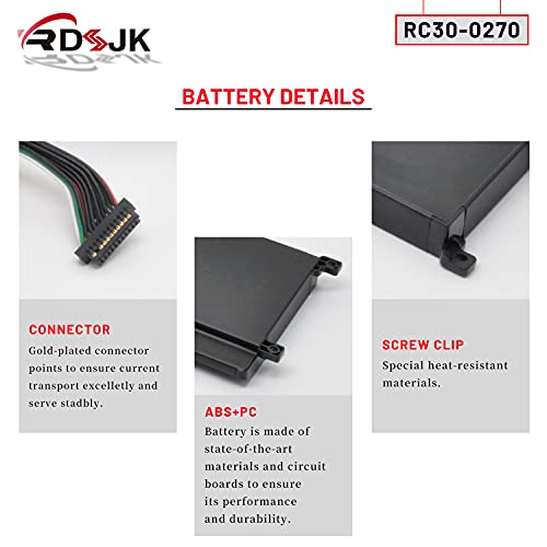 Rdsjk Rc30-0270 Laptop Battery For Razer Blade 15 Base 2018 2019 Gtx 1660 Ti Rz09-0270 Rz09-02705E76 Rz09-02705E76-R3U1 Rz09-02705E75-R3U1 Rz09-0300 Rz09-03006 Rz09-03009 Rz09-03006E92 Rz09-03009E97 65Wh thumb #4