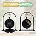 JUMBO DECOR Vintage Metal Table Clock, Farmhouse Table Clock, Small Black Silent Non-Ticking Battery Operated Desk and Shelf Clocks for Home Kitchen Living Room Bedroom Decor