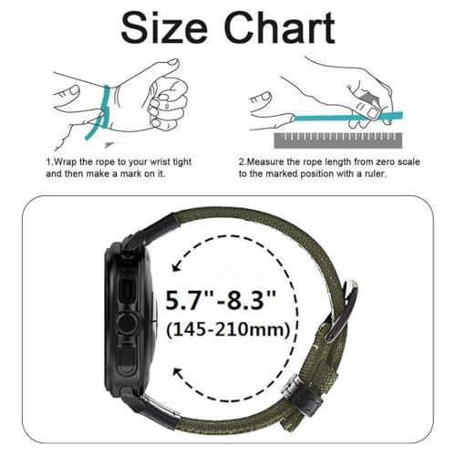 Olytop for Samsung Galaxy Watch Ultra Bands 47mm (2024/2025), Military Rugged Nylon Sport Replacement Strap Men Women for Galaxy Watch 7/8 Ultra 47mm, Green - image 4