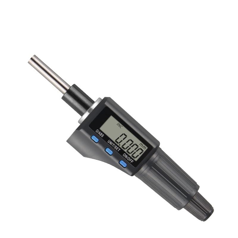 Measuring Tool 0-25mm Electronic Micron Micrometer Heads 0.001mm High Precision Digital Micrometer Electric Meter Head High Resolution(White)